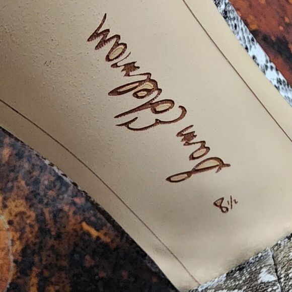 Sam Edelman Yaro Python-Embossed Leather Block-Heel Sandals                  538 - Picture 11 of 15